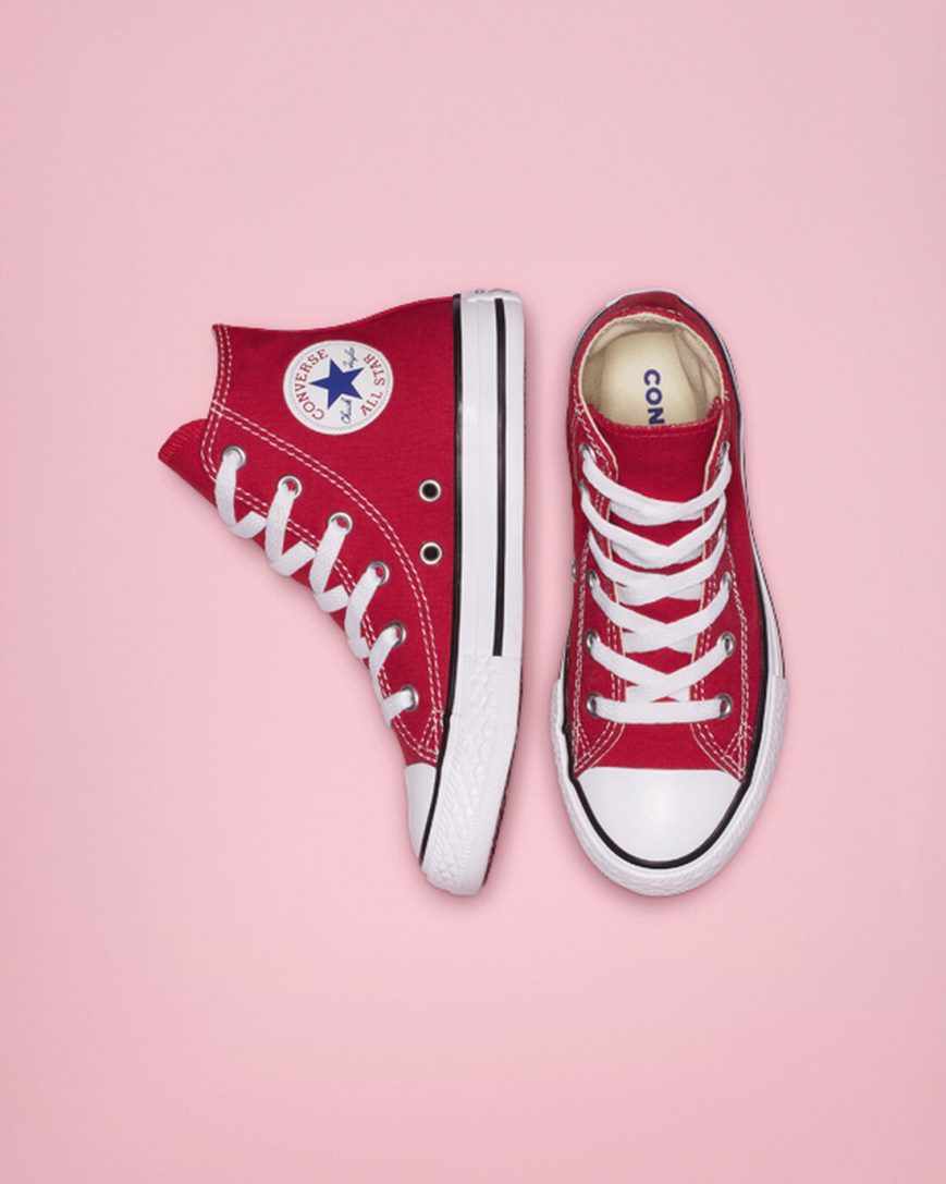 Girls' Converse Chuck Taylor All Star Classic High Top Shoes Red | AU 0534CR